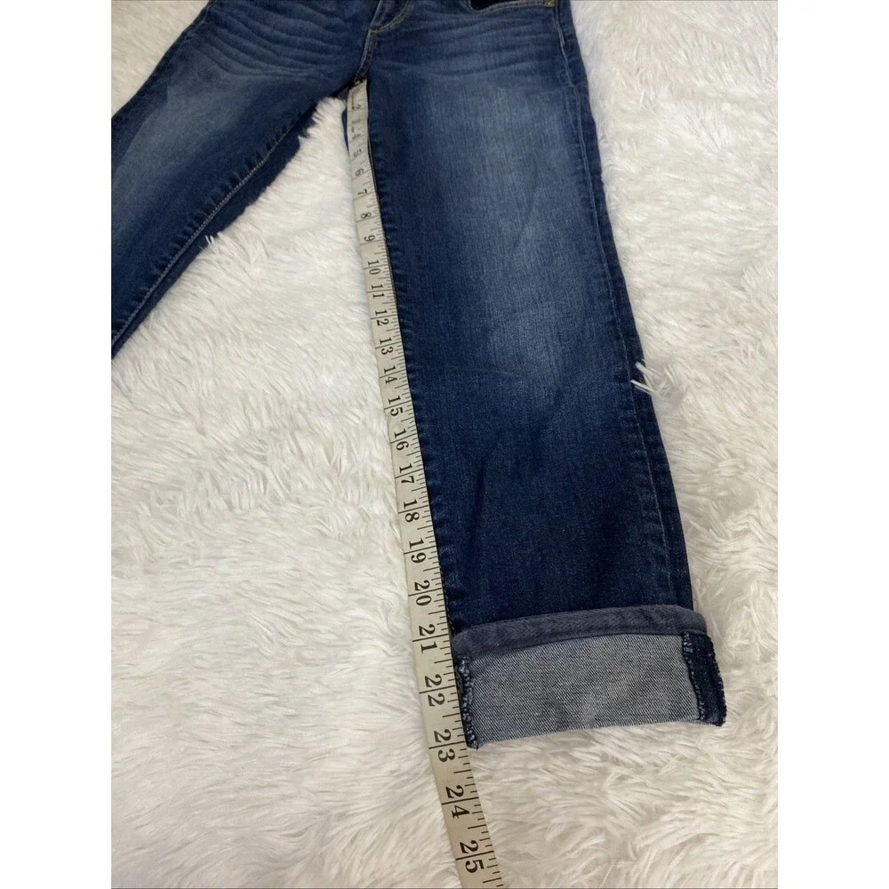 KUT From The Kloth Blue Jeans Size 0 Catherine Slim Boyfriend Low Rise Dark Wash